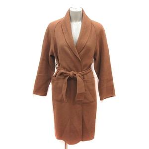 イエナ IENA コート ウール カシミヤ混 背抜き ウエストマーク 36 茶 ブラウン /MS レディース