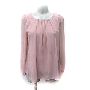 ケティ KETTY シフォンブラウス シアー 長袖 1 S ピンク /YI レディース