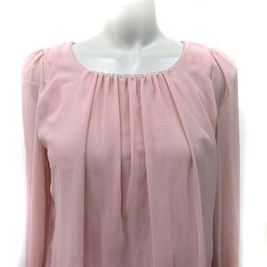 ケティ KETTY シフォンブラウス シアー 長袖 1 S ピンク /YI レディース