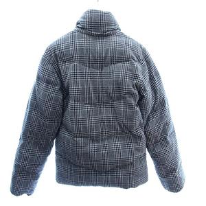 ユニクロ UNIQLO ダウンジャケット スタンドカラー 総裏地 ギンガムチェック S グレー /AU メンズ