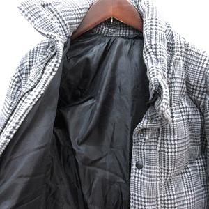 ユニクロ UNIQLO ダウンジャケット スタンドカラー 総裏地 ギンガムチェック S グレー /AU メンズ