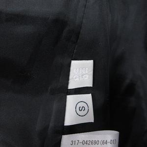 ユニクロ UNIQLO ダウンジャケット スタンドカラー 総裏地 ギンガムチェック S グレー /AU メンズ