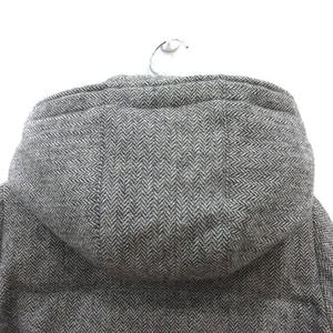 ジャーナルスタンダード レリューム JOURNAL STANDARD relume ダウンジャケット ウール ヘリンボーン柄 総裏地 フード 1 グレー 白 ホワイト /MS レディース