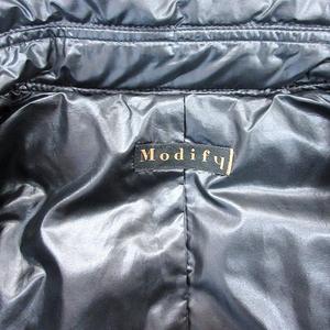 モディファイ Modify ダウンジャケット ステンカラー 総裏地 38 M 黒 ブラック /AU レディース