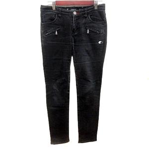 ラブレス LOVELESS パンツ デニム ジーンズ ストレート ロング 36 黒 ブラック /RT レディース