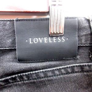 ラブレス LOVELESS パンツ デニム ジーンズ ストレート ロング 36 黒 ブラック /RT レディース