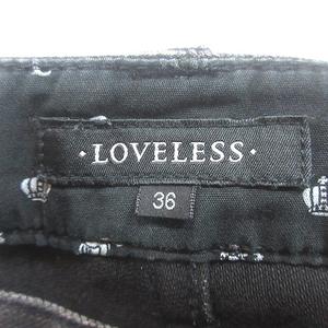 ラブレス LOVELESS パンツ デニム ジーンズ ストレート ロング 36 黒 ブラック /RT レディース