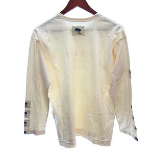 ケティ KETTY カットソー Tシャツ ロンT Uネック オーバーサイズ プリント 刺繍 長袖 M 薄橙色 ペールオレンジ /AU レディース