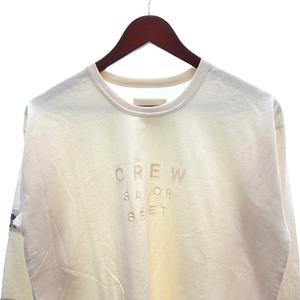 ケティ KETTY カットソー Tシャツ ロンT Uネック オーバーサイズ プリント 刺繍 長袖 M 薄橙色 ペールオレンジ /AU レディース