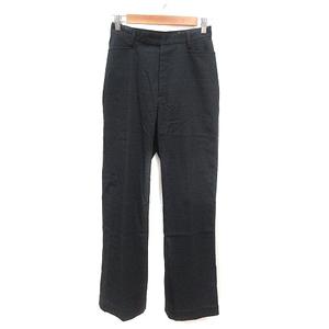 エムケー ミッシェルクラン MK MICHEL KLEIN スラックスパンツ ウール ブーツカット 38 チャコールグレー /MS レディース