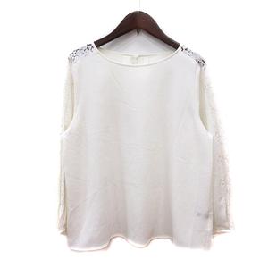 ケティ KETTY ブラウス レース 長袖 切替 2 M 白 ホワイト /MN レディース