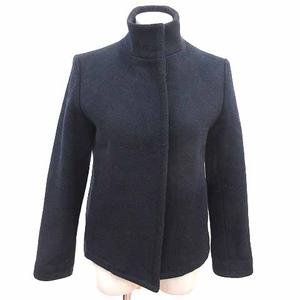 イエナ IENA スタンドカラーコート 前開き 総裏地 ウール 紺 ネイビー /YK レディース