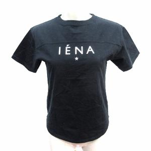イエナ IENA ENFANT カットソー Tシャツ クルーネック ロゴプリント 半袖 XL 黒 ブラック /AU レディース