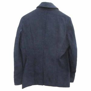 コムサイズム COMME CA ISM ステンカラーコート フェイクスエード 総裏地 L 紺 ネイビー /YK レディース