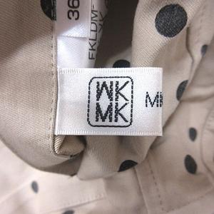 エムケー ミッシェルクラン MK MICHEL KLEIN スキニーパンツ リバーシブル ドット 36 ベージュ 黒 ブラック /MS レディース