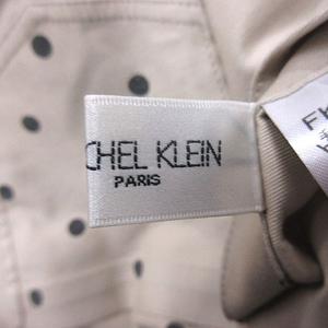 エムケー ミッシェルクラン MK MICHEL KLEIN スキニーパンツ リバーシブル ドット 36 ベージュ 黒 ブラック /MS レディース