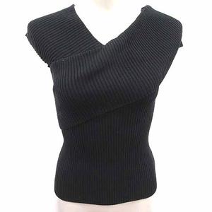 フレイアイディー FRAY I.D サマーニット カットソー リブ フレンチスリーブ F 黒 ブラック /YK レディース