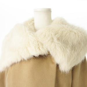 【EMODA(エモダ)】ブラウン系ファー付き比翼ロングコート EMODA(エモダ)】ブラウン系ファー付き比翼ロングコート