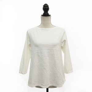 パラスパレス Pallas Palace Tシャツ カットソー 七分袖 Uネック F 白  