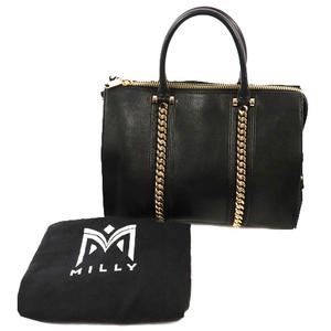 ミリー milly バッグ ハンド ショルダー 2way レザー チェーンモチーフ 