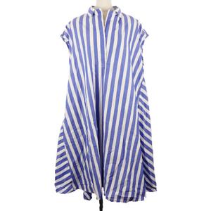 新品▼春夏　ジャーナルスタンダード　ブルー　ストライプ　テーラードジャケット　サマージャケット　JOURNAL STANDARD　Lサイズ　清涼 JOURNAL STANDARD relume（ジャーナルスタンダード レリューム）の