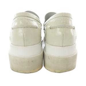 エムエムシックス メゾンマルジェラ MM6 Maison Margiela 厚底ローファー シューズ レザー 38 グレー /SR ■GY62 レディース