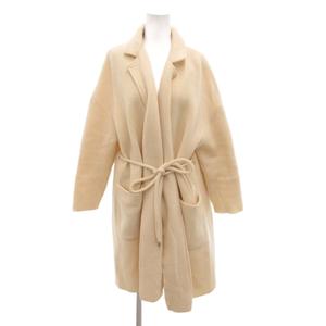 マックスマーラ MAX MARA ベルテッドコート 羽織り ウール ひざ丈 S アイボリー /FF ■GY62 レディース