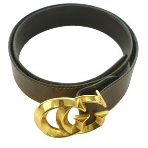 グッチ GUCCI GGマーモントゴールドバックルベルト ロゴ レザー 茶 ブラウン ゴールドカラー /SS ■OS ■OH ■GY62 メンズ