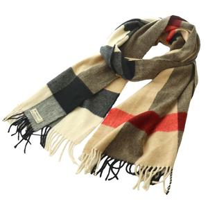 バーバリー BURBERRY ハーフメガチェック カシミヤ マフラー ストール マルチカラー ベージュ グレー /SS ■OS ■GY62 レディース