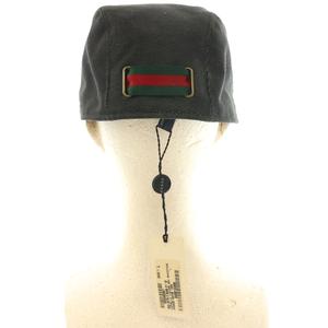 未使用品 グッチ GUCCI タグ付き ワークキャップ 帽子 L 黒 ブラック /SS ■OS ■OH ■GY62 メンズ