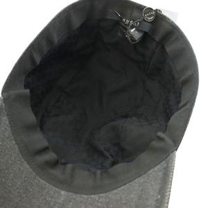 未使用品 グッチ GUCCI タグ付き ワークキャップ 帽子 L 黒 ブラック /SS ■OS ■OH ■GY62 メンズ