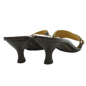 ルイヴィトン LOUIS VUITTON サンダル ロゴストラップ キトゥンヒール 35.5 茶 ブラウン ベージュ /SS ■OS ■GY62 レディース