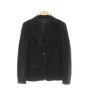 エスカーダ ESCADA テーラードジャケット ウールアンゴラ 1B ビジューボタン 34 ネイビー /MY ■OS ■GY62 レディース