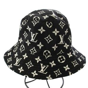 ルイヴィトン LOUIS VUITTON 2020ホリデイセレクション ボブ モノグラム バケットハット S 黒 ブラック 白 ホワイト M76724 /TK ■OH ■GY62 メンズ