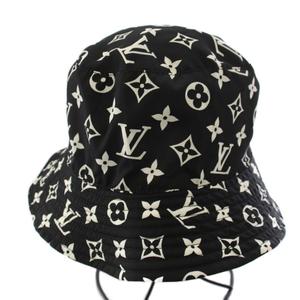 ルイヴィトン LOUIS VUITTON 2020ホリデイセレクション ボブ モノグラム バケットハット S 黒 ブラック 白 ホワイト M76724 /TK ■OH ■GY62 メンズ