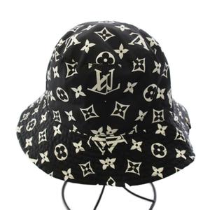 ルイヴィトン LOUIS VUITTON 2020ホリデイセレクション ボブ モノグラム バケットハット S 黒 ブラック 白 ホワイト M76724 /TK ■OH ■GY62 メンズ