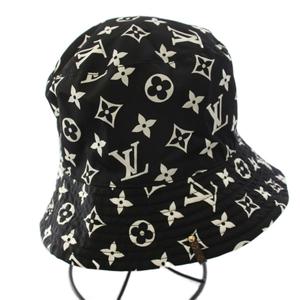 ルイヴィトン LOUIS VUITTON 2020ホリデイセレクション ボブ モノグラム バケットハット S 黒 ブラック 白 ホワイト M76724 /TK ■OH ■GY62 メンズ