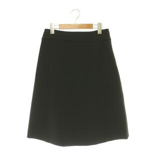 ケイトスペード KATE SPADE セミフレアスカート 台形スカート 膝丈 2 ブラック /ES ■GY62 レディース