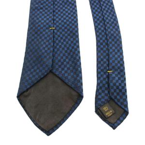 ルイヴィトン LOUIS VUITTON クラヴァット マイクロダミエ ワイドタイ ネクタイ シルク 絹 紺 ネイビー /AN ■OH ■GY62 メンズ