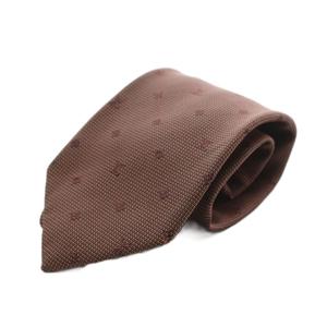 ルイヴィトン LOUIS VUITTON モノグラム ワイドタイ ネクタイ 総柄 シルク 絹 茶 ブラウン /AN ■GY62 ■OH メンズ