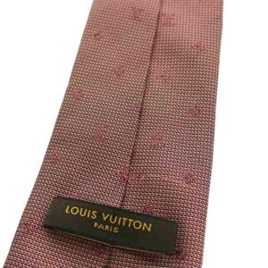 ルイヴィトン LOUIS VUITTON モノグラム ワイドタイ ネクタイ 総柄 シルク 絹 茶 ブラウン /AN ■GY62 ■OH メンズ