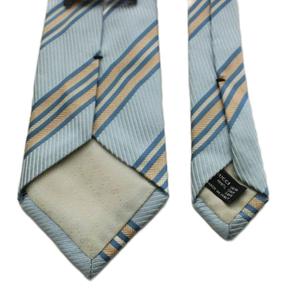 グッチ GUCCI ワイドタイ ネクタイ レジメンタルストライプ シルク 絹 水色 ライトブルー /AN ■GY62 ■OH メンズ