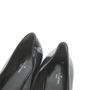 ルイヴィトン LOUIS VUITTON フラットシューズ エナメル リボンモチーフ 34.5 21.5-22.0cm 黒 ブラック /MI ■GY62 レディース