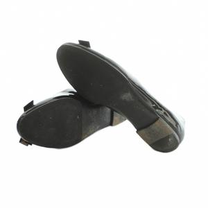 ルイヴィトン LOUIS VUITTON フラットシューズ エナメル リボンモチーフ 34.5 21.5-22.0cm 黒 ブラック /MI ■GY62 レディース