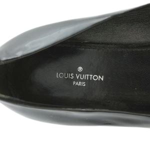 ルイヴィトン LOUIS VUITTON フラットシューズ エナメル リボンモチーフ 34.5 21.5-22.0cm 黒 ブラック /MI ■GY62 レディース