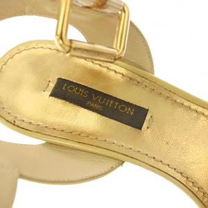 ルイヴィトン LOUIS VUITTON サンダル ウェッジソール エナメル ストラップ 34.5 黄色 イエロー /TK ■GY62 レディース