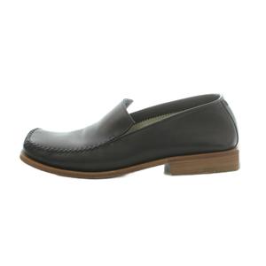 ルイヴィトン LOUIS VUITTON スクエアトゥローファー レザー ステッチ 6 25.0cm 黒 ブラック /MI ■GY62 メンズ
