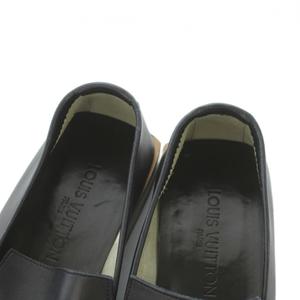 ルイヴィトン LOUIS VUITTON スクエアトゥローファー レザー ステッチ 6 25.0cm 黒 ブラック /MI ■GY62 メンズ