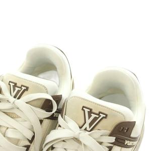 ルイヴィトン LOUIS VUITTON LVトレーナー スニーカー シューズ レザー 7 26.0cm 茶 ブラウン アイボリー /MI ■GY62 メンズ