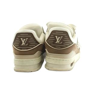 ルイヴィトン LOUIS VUITTON LVトレーナー スニーカー シューズ レザー 7 26.0cm 茶 ブラウン アイボリー /MI ■GY62 メンズ